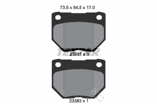 TEXTAR 2338102 Fren Sistemleri Fren Balatası - SUBARU IMPREZA Sedan (GD) uyumlu