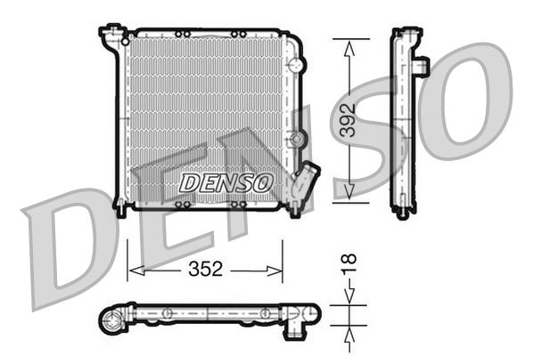 DENSO DRM23026 Soğutma Sistemi Su Soğutucu & Parçaları - RENAULT 5 (122_) uyumlu