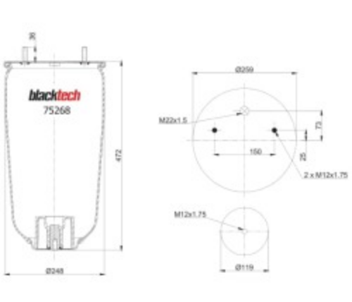 Vibracoustic RML752684 Süspansiyon Sistemi Süspansiyon Körüğü