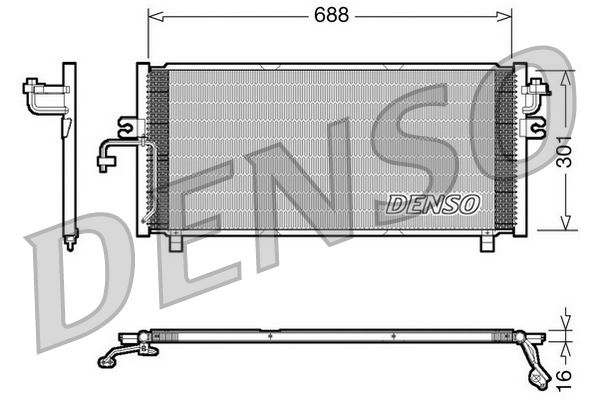 DENSO DCN46004 İklimlendirme Sistemi Klima Radyatörü - NISSAN PRIMERA (P11) uyumlu