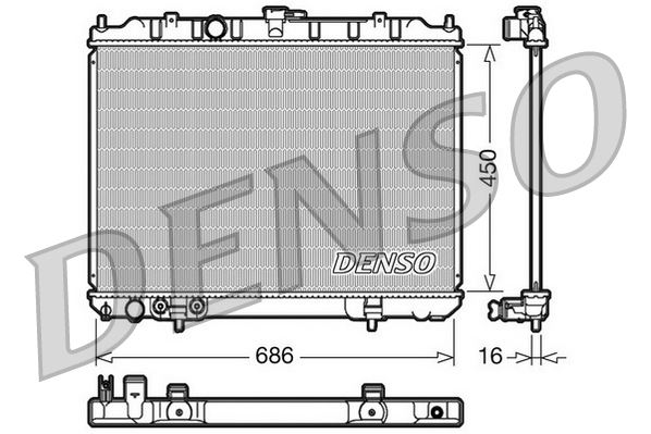 DENSO DRM46005 Soğutma Sistemi Su Soğutucu & Parçaları - NISSAN X-TRAIL I (T30) uyumlu