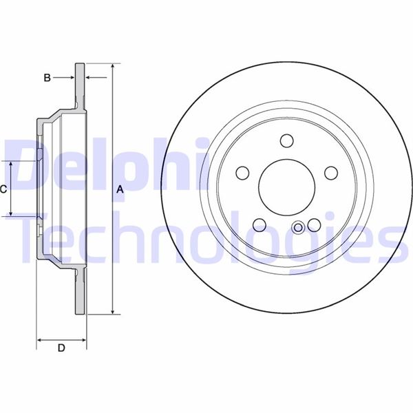 DELPHI BG4686C Fren Sistemleri Fren Diski - MERCEDES-BENZ SL (R230) uyumlu