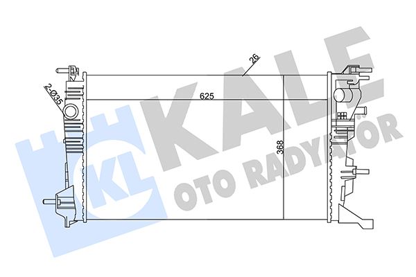 KALE OTO RADYATÖR 351030 Soğutma Sistemi Su Soğutucu & Parçaları - RENAULT MEGANE III Grandtour (KZ0/1) uyumlu