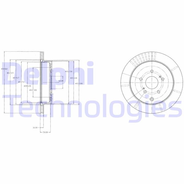 DELPHI BG4329 Fren Sistemleri Fren Diski - SUZUKI GRAND VITARA II (JT, TE, TD) uyumlu