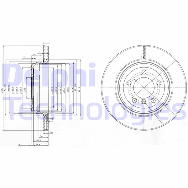DELPHI BG3787 Fren Sistemleri Fren Diski - BMW 7 (E65, E66, E67) uyumlu