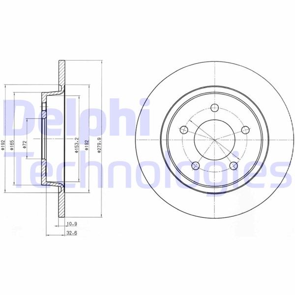 DELPHI BG3930 Fren Sistemleri Fren Diski - MAZDA 5 (CW) uyumlu