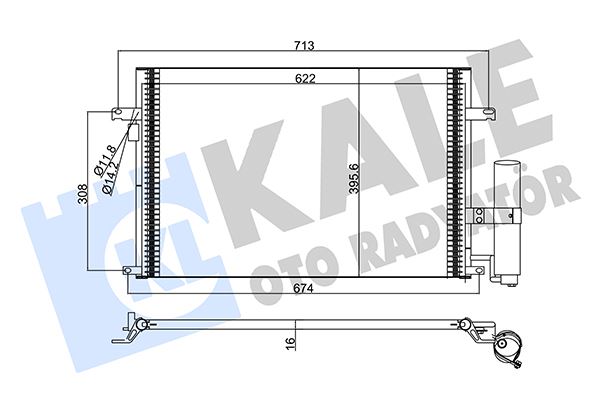 KALE OTO RADYATÖR 377100 İklimlendirme Sistemi Klima Radyatörü - CHEVROLET LACETTI Station wagon (J200) uyumlu