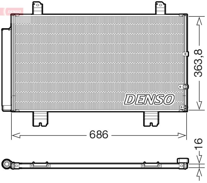DENSO DCN51016 İklimlendirme Sistemi Klima Radyatörü - LEXUS GS (_S19_) uyumlu