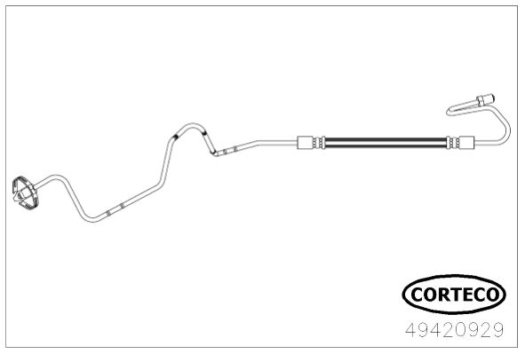 CORTECO 49420929 Fren Sistemleri Fren Hortumları - CITROËN C4 II (NC_) uyumlu