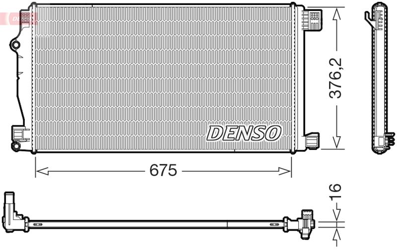 DENSO DRM50147 Soğutma Sistemi Su Soğutucu & Parçaları - TOYOTA C-HR (_X1_) uyumlu