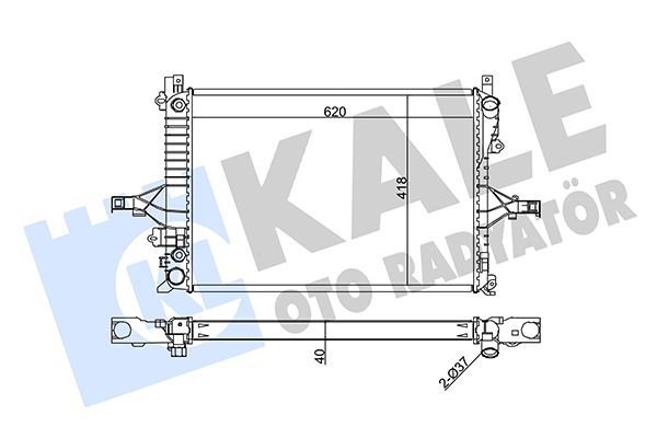 KALE OTO RADYATÖR 367200 Soğutma Sistemi Su Soğutucu & Parçaları - VOLVO S80 I (184) uyumlu
