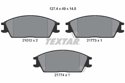 TEXTAR 2101202 Fren Sistemleri Fren Balatası - HONDA ACCORD II Hatchback (AC, AD) uyumlu