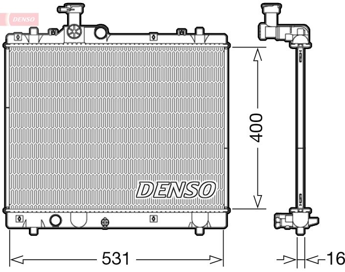 DENSO DRM47034 Soğutma Sistemi Su Soğutucu & Parçaları - SUZUKI SWIFT IV (FZ, NZ) uyumlu