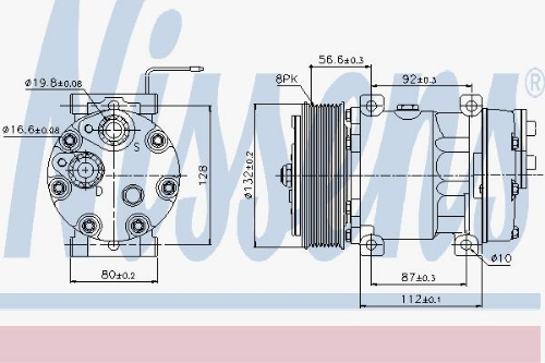 NISSENS 89065 İklimlendirme Sistemi Kompresör Parçaları - VOLVO FH16 II uyumlu