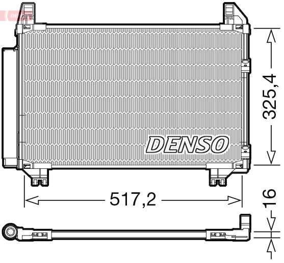 DENSO DCN50101 İklimlendirme Sistemi Klima Radyatörü - TOYOTA YARIS (_P9_) uyumlu