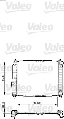 VALEO 735158 Soğutma Sistemi Su Soğutucu & Parçaları - DAEWOO KALOS (KLAS) uyumlu