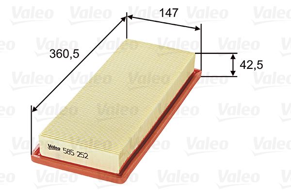 VALEO 585252 Motor Hava Filtresi - CITROËN C4 II (NC_) uyumlu