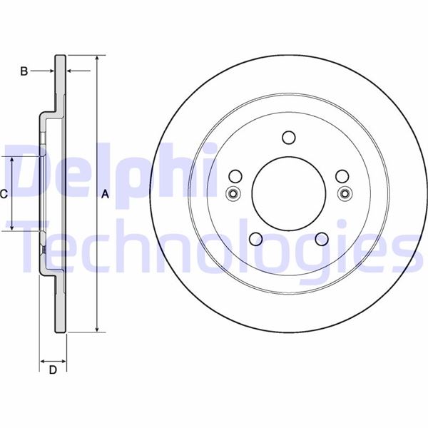 DELPHI BG4749C Fren Sistemleri Fren Diski - HYUNDAI i30 (GD) uyumlu