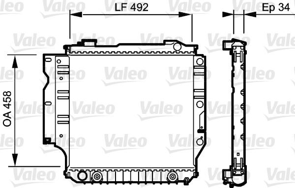 VALEO 735196 Soğutma Sistemi Su Soğutucu & Parçaları - JEEP WRANGLER II (TJ) uyumlu