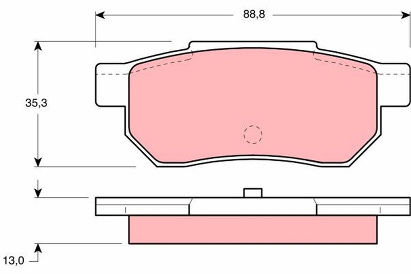 TRW GDB775 Fren Sistemleri Fren Balatası - HONDA CIVIC IV Sedan (ED, EF) uyumlu