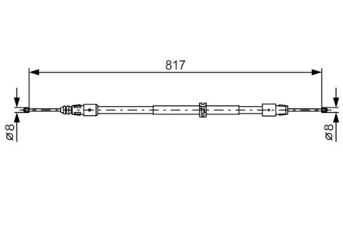 BOSCH 1 987 482 024 Fren Sistemleri Kollar & Halatlar & Çekiler - MERCEDES-BENZ GL-SERISI (X164) uyumlu
