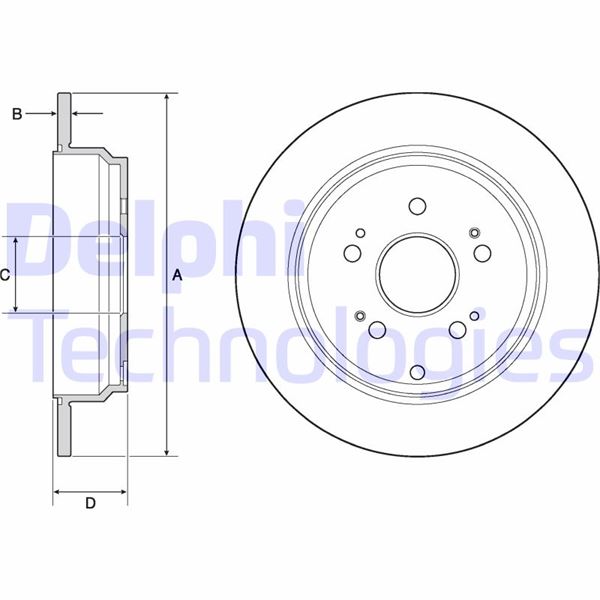 DELPHI BG4694C Fren Sistemleri Fren Diski - HONDA CR-V III (RE_) uyumlu