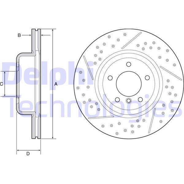 DELPHI BG9235C Fren Sistemleri Fren Diski - BMW 3 Touring (E91) uyumlu