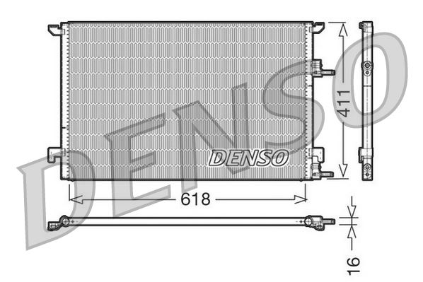 DENSO DCN25001 İklimlendirme Sistemi Klima Radyatörü - SAAB 9-3 (YS3F, E79, D79, D75) uyumlu