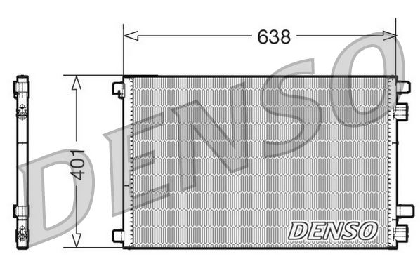 DENSO DCN23012 İklimlendirme Sistemi Klima Radyatörü - RENAULT MEGANE I Grandtour (KA0/1_) uyumlu