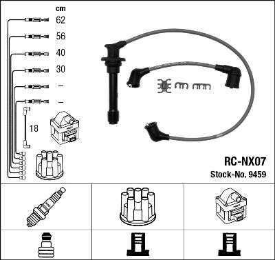 NGK 9459 Ateşleme Sistemi Ateşleme Kablosu - NISSAN SUNNY III (N14, B13) uyumlu