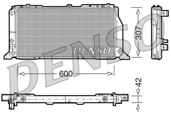 DENSO DRM02013 Soğutma Sistemi Su Soğutucu & Parçaları - AUDI 80 B3 Sedan (893, 894, 8A2) uyumlu