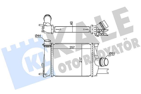 KALE OTO RADYATÖR 352255 Motor Turbo Radyatörü - RENAULT CLIO IV (BH_) uyumlu