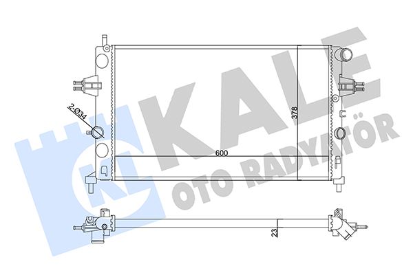 KALE OTO RADYATÖR 356965 Soğutma Sistemi Su Soğutucu & Parçaları - OPEL ASTRA G Hatchback (T98) uyumlu