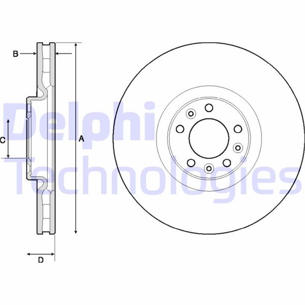 DELPHI BG9151C Fren Sistemleri Fren Diski - PEUGEOT 508 I (8D_) uyumlu