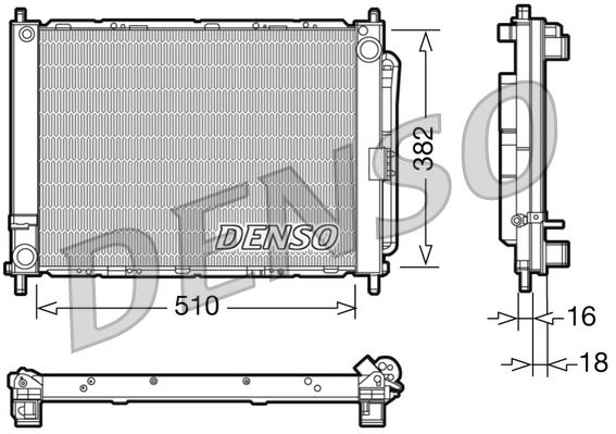 DENSO DRM23102 Soğutma Sistemi Soğutma Modülü - RENAULT MODUS / GRAND MODUS (F/JP0_) uyumlu