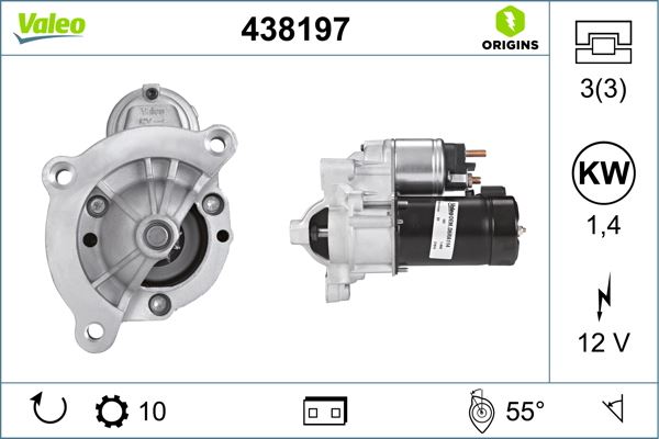 VALEO 438197 Elektrik Sistemi Marş Motoru - CITROËN XSARA PICASSO (N68) uyumlu