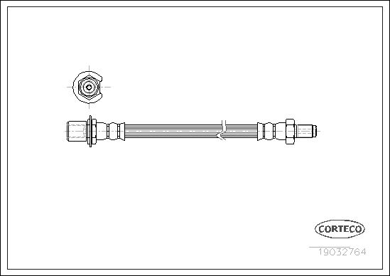CORTECO 19032764 Fren Sistemleri Fren Hortumları - TOYOTA 4 RUNNER II (_N13_) uyumlu
