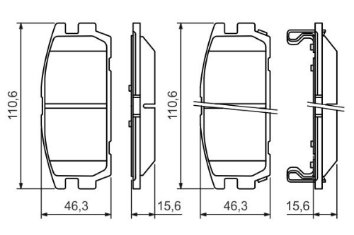 BOSCH 0 986 494 137 Fren Sistemleri Fren Balatası - HYUNDAI TERRACAN (HP) uyumlu