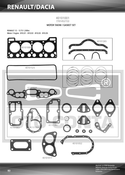 Motor Conta Seti - OTOCONTA - 40101001 Ürün Görseli