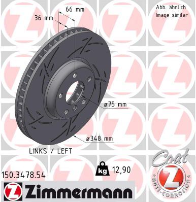 ZIMMERMANN 150.3478.54 Fren Sistemleri Fren Diski - BMW 5 (F10) uyumlu