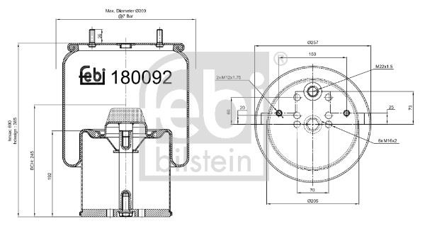 FEBI BILSTEIN 180092 Süspansiyon Sistemi Süspansiyon Körüğü