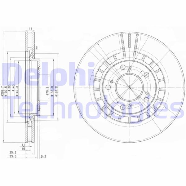 DELPHI BG3796 Fren Sistemleri Fren Diski - HONDA S2000 (AP) uyumlu