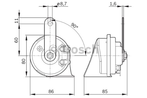 BOSCH 9 320 335 007 Elektrik Sistemi Korna - PEUGEOT 5008 (0U_, 0E_) uyumlu
