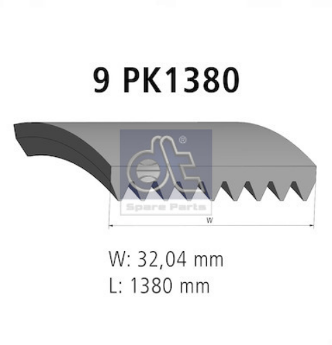 DT Spare Parts 5.41423 Motor Kayış - DAF LF 55 uyumlu