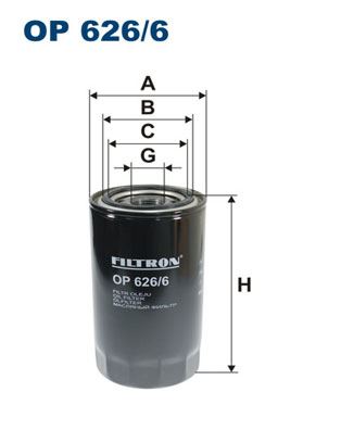 FILTRON OP 626/6 Motor Yağ Filtresi - OTOKAR SULTAN uyumlu