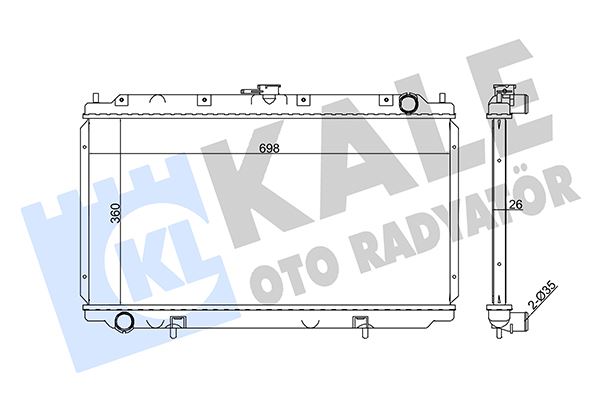 KALE OTO RADYATÖR 351860 Soğutma Sistemi Su Soğutucu & Parçaları - NISSAN PRIMERA (P11) uyumlu