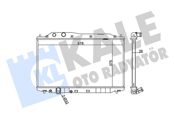 KALE OTO RADYATÖR 357200 Soğutma Sistemi Su Soğutucu & Parçaları - HONDA CIVIC VIII Sedan (FD, FA) uyumlu
