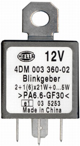 HELLA 4DM 003 360-021 Farlar & Aydınlatma Flaşör Rölesi - BMW 1500-2000 (115, 116, 118, 121) uyumlu
