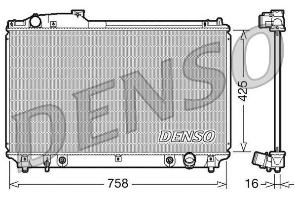 DENSO DRM51003 Soğutma Sistemi Su Soğutucu & Parçaları - LEXUS LS (_F3_) uyumlu