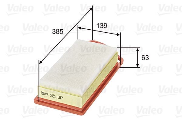 VALEO 585017 Motor Hava Filtresi - PEUGEOT 206 Van uyumlu